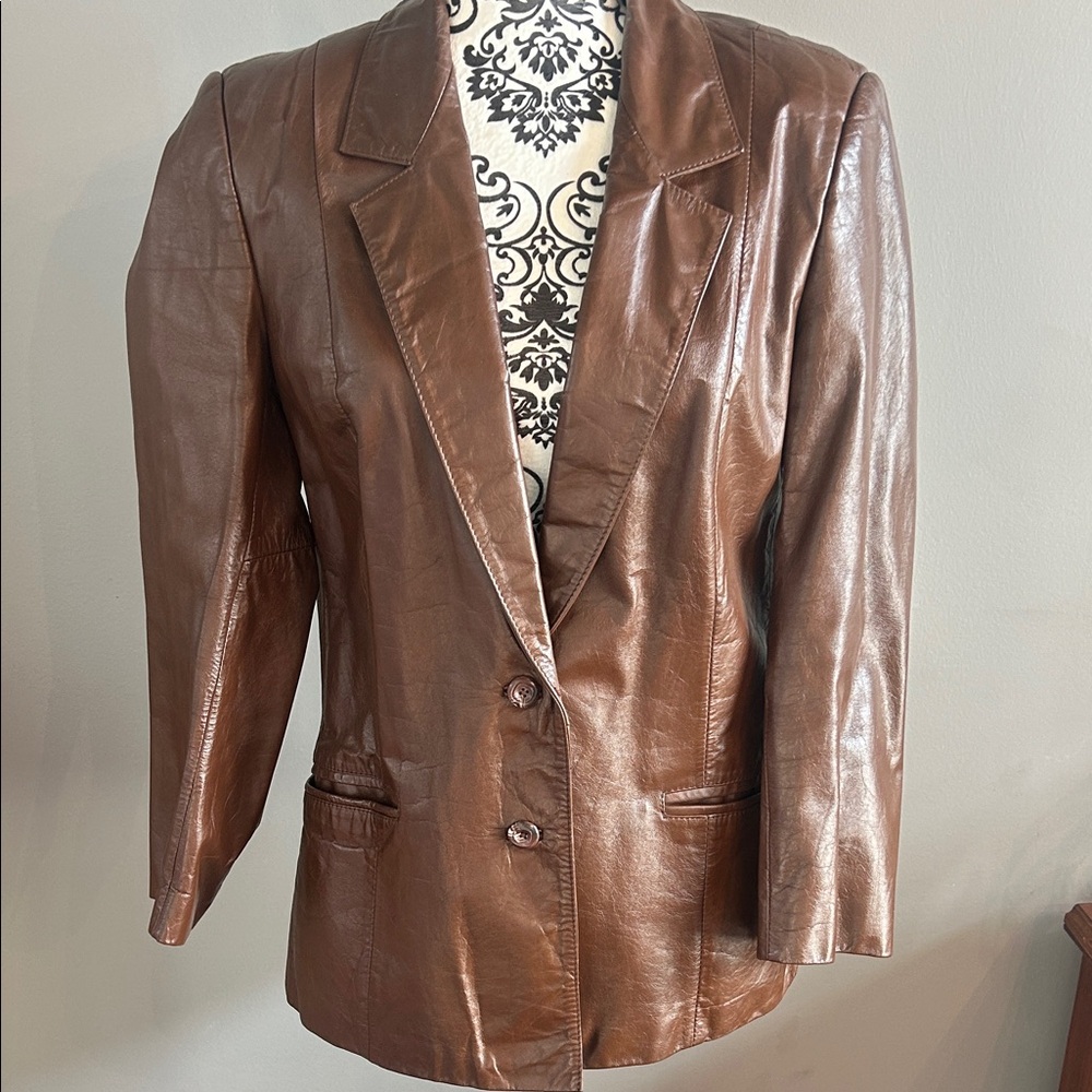 Vintage Wilsons Leather Women's Brown Leather Jacket Blazer